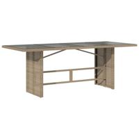 9-delige Tuinset met kussens poly rattan beige - thumbnail
