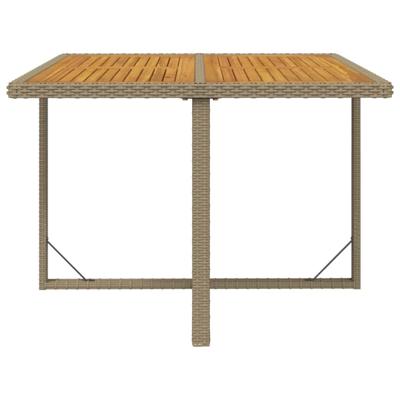9-delige Tuinset met kussens poly rattan beige