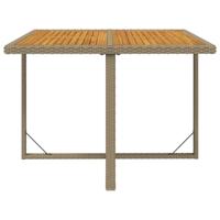9-delige Tuinset met kussens poly rattan beige - thumbnail