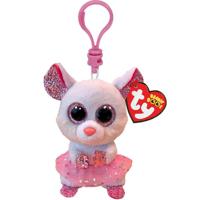TY Beanie Boos Clip Knuffel Muis Nina 7 cm - thumbnail