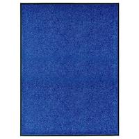 VidaXL Deurmat wasbaar 90x120 cm blauw - thumbnail
