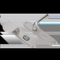 AMI Veiligheidsbeslag 250/50/15 Kt72 Deurdikte 90/83 Li - 386 Rotaveer Profielcilinder 72 F1 Deurdikte 38/42 Mm - 656831 - thumbnail