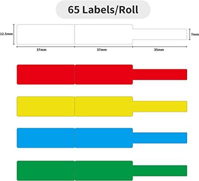 NIIMBOT A2K18638901 Etiketten (rol) 72 x 12.5 mm Groen 60 stuk(s) Kabeletiketten