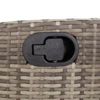 7-delige Tuinset met kussens poly rattan grijs - thumbnail