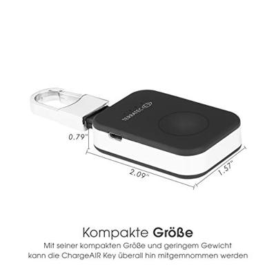 TerraTec ChargeAIR Key Apple Watch Powerbank laadstation mobiel. Compatibel met Apple Watch Series 6, SE (2020) / Series 5 / Series 4 / Series 3 / Series 2 / Series 1 / 44mm / 42mm / 40mm / 38mm
