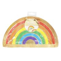 Ginger Ray wegwerp bordjes rainbow papier 8 stuks | 20 stuks - thumbnail