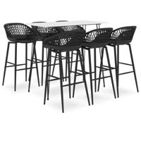7-delige Barset wit en zwart - thumbnail