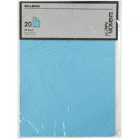 Creotime structuurpapier 21 x 29,7 cm 20 stuks blauw - thumbnail