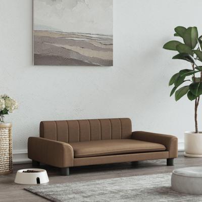 vidaXL Hondenmand 90x53x30 cm stof bruin