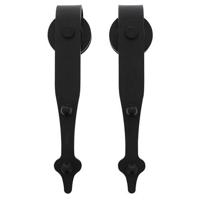 Intersteel Set van 2 hangrollen Classic 29cm - mat zwart - thumbnail