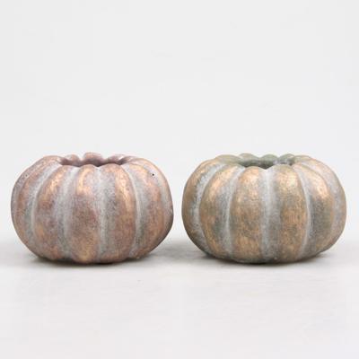 Kaarsenstandaard pompoen 11x11x6,4cm