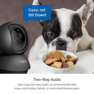 Tapo C211-2K Pan/Tilt beveiligingscamera voor babyfoon, huisdiercamera, bewegingsdetectie en tracking, werkt met Alexa en Google