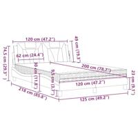 Bed met matras kunstleer cappuccinokleurig 120x200 cm - thumbnail