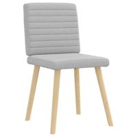 Eetkamerstoelen 2 st stof wolk grijs - thumbnail