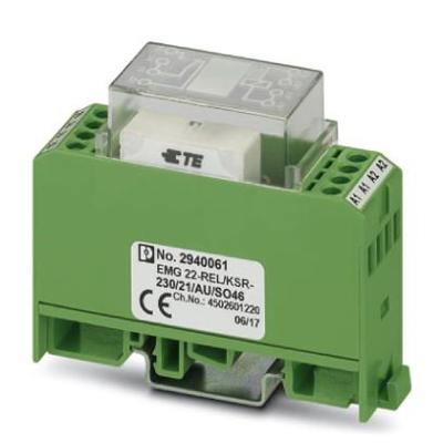 Phoenix Contact EMG 22-REL/KSR-230/21/AU/SO46 Relaismodule (modulair) 1x wisselcontact 10 stuk(s) Phoenix Contact EMG 22-REL/KSR-230/21/AU/SO46 Relaismodule (modulair) 1x wisselcontact 10 stuk(s)