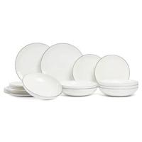 ASA Selection Serviesset A Table Ligne Noire - 18-delig / 6 personen - 6 dinerborden, 6 ontbijtborden en 6 pasta-/soepborden - thumbnail