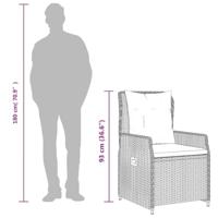 9-delige Tuinset met kussens poly rattan bruin - thumbnail