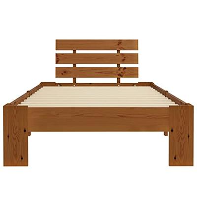 Bedframe massief grenenhout honingbruin 90x200 cm Bedframe massief grenenhout honingbruin 90x200 cm
