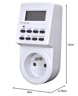 TIBELEC Dagelijkse en wekelijkse digitale programmeur