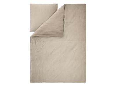 LIVARNO Mousseline dekbedovertrek 140 x 200 cm (Beige)