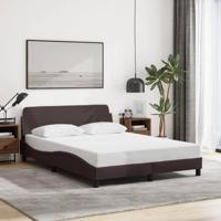 Bedframe zonder matras 120x200 cm stof donkerbruin - thumbnail