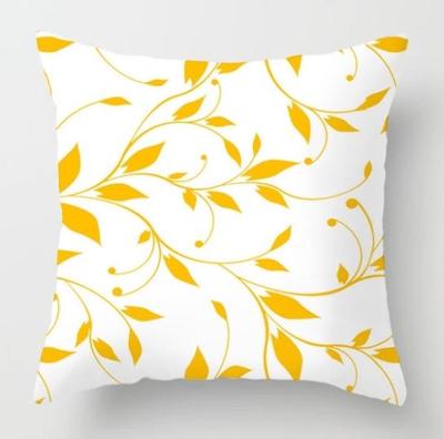 2 stuks 45x45cm geel gestreepte kussensloop geometrische gooien kussen kussensloop afdrukken Cushion kussen zaak slaapkamer Office grootte: 450 * 450