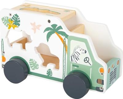 Small Foot houten vormenstoof jeep safari, 6dlg.