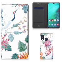 Samsung Galaxy A40 | Hoesje maken | Bird Flowers - thumbnail