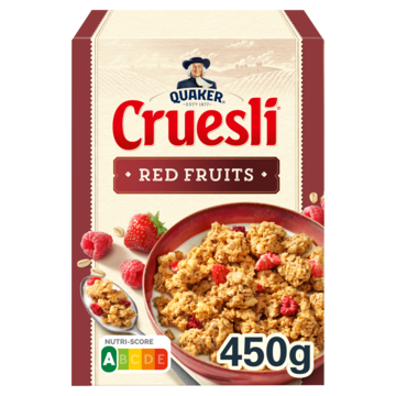 Quaker Cruesli Rood Fruit Ontbijtgranen 450 gr bij Jumbo