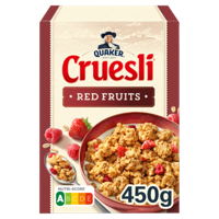 Quaker Cruesli Rood Fruit Ontbijtgranen 450 gr bij Jumbo - thumbnail