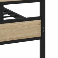 Bedframe zonder matras metaal sonoma eikenkleurig 140x190 cm - thumbnail