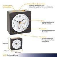 TFA Dostmann 60.1031.10 Kwarts Wekker Grijs, Geel Alarmtijden 1 - thumbnail
