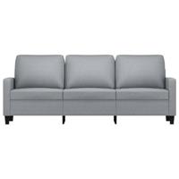 Driezitsbank 180 cm stof lichtgrijs - thumbnail