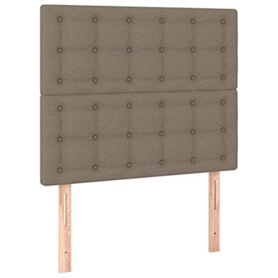Hoofdbord LED 100x5x118/128 cm stof taupe