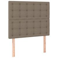 Boxspring met matras stof taupe 80x200 cm - thumbnail