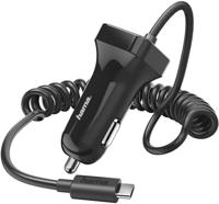 Hama Auto-Oplader met USB C-Aansluiting 12W 100 cm Zwart - thumbnail