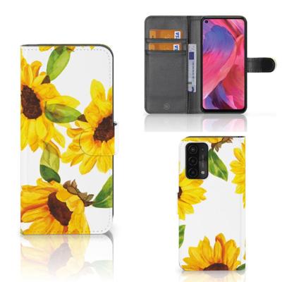 Hoesje voor OPPO A54 5G | A74 5G | A93 5G Zonnebloemen Hoesje voor OPPO A54 5G | A74 5G | A93 5G Zonnebloemen