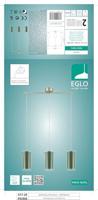 Eglo Eetkamer hanglampPinto Textil 3-lichts met smoke glas - 99286 - thumbnail