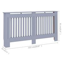 Radiatorombouw 152x19x81 cm MDF antraciet - thumbnail