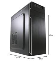 LC Power 7038B Midi-tower PC-behuizing Zwart - thumbnail