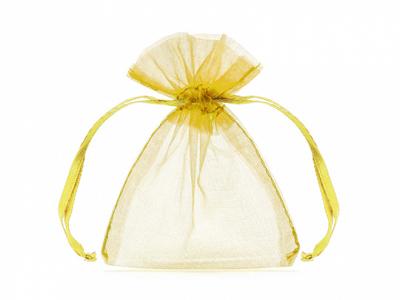Organza zakjes goud 7,5x10cm (10st)