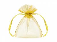 Organza zakjes goud 7,5x10cm (10st) - thumbnail