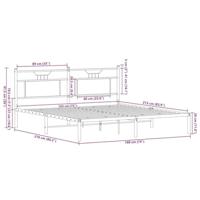 Bedframe zonder matras 183x213cm spaanplaat sonoma eikenkleurig - thumbnail