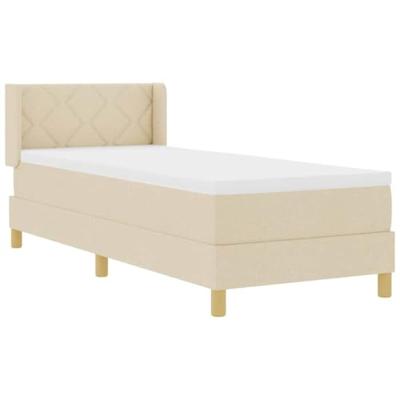 Boxspringbed met matras met hoofdeinde Crème 80 x 200 cm Stof