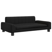 vidaXL Hondenmand 90x53x30 cm kunstleer zwart, hondenbank, hondenbed, dierenmand, huisdierenbank, huisdierenmand, dierenbed, huisdierenbed - thumbnail