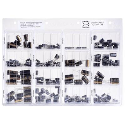 NOVA CCC-19 Elektrolytische condensator Radiaal bedraad 25 V, 35 V, 50 V, 63 V, 100 V 20 % 193 onderdelen