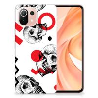 Silicone Back Case Xiaomi Mi 11 Lite | 11 Lite 5G NE Skull Red - thumbnail