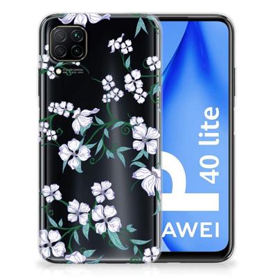 Huawei P40 Lite Uniek TPU Case Blossom White Huawei P40 Lite Uniek TPU Case Blossom White