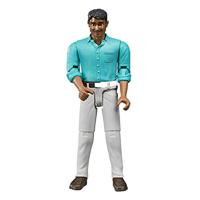 Bruder man getint met witte broek 10,7cm - thumbnail
