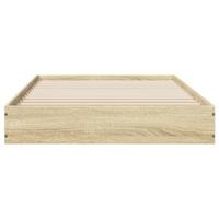 Bedframe bewerkt hout sonoma eikenkleurig 75x190 cm - thumbnail